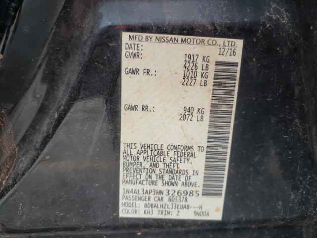 Photo 10 from auction – 2017 NISSAN ALTIMA 2.5 with VIN 1N4AL3AP3HN326985
