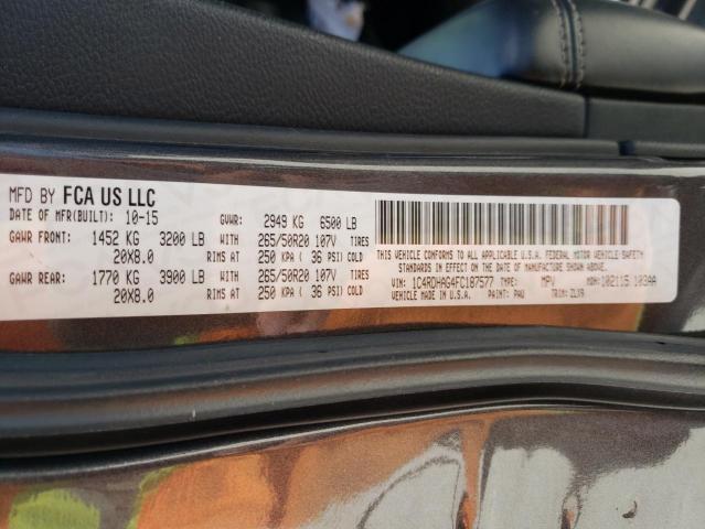 Photo 10 from auction – 2015 DODGE DURANGO SX with VIN 1C4RDHAG4FC187577