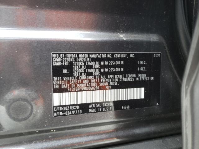 Photo 10 from auction – 2022 TOYOTA RAV4 XSE with VIN 4T3E6RFV9NU068280