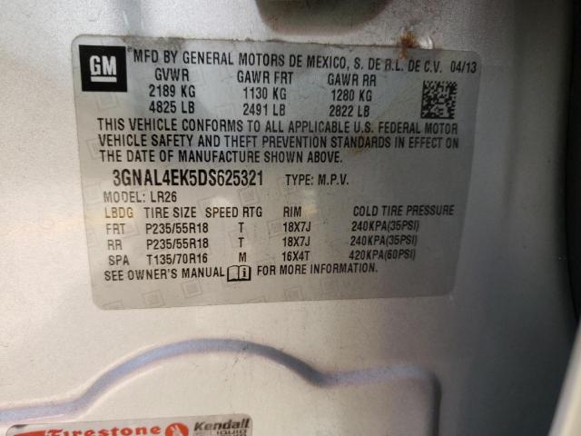 Photo 10 from auction – 2013 CHEVROLET CAPTIVA LT with VIN 3GNAL4EK5DS625321