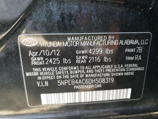 Photo 10 from auction – 2013 HYUNDAI SONATA GLS with VIN 5NPEB4AC6DH508319