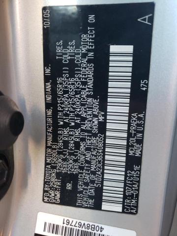 Photo 10 from auction – 2006 TOYOTA SIENNA CE/ with VIN 5TDZA23C36S408052