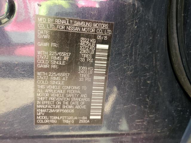 Photo 10 from auction – 2015 NISSAN ROGUE S with VIN KNMAT2MV9FP566106