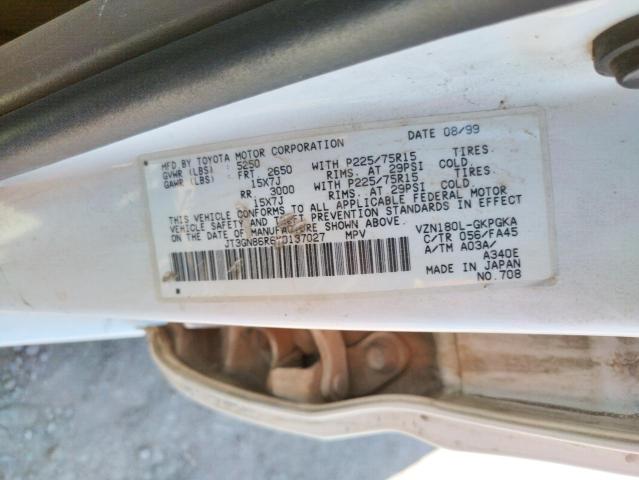 Photo 10 from auction – 2000 TOYOTA 4RUNNER SR with VIN JT3GN86R6Y0137027