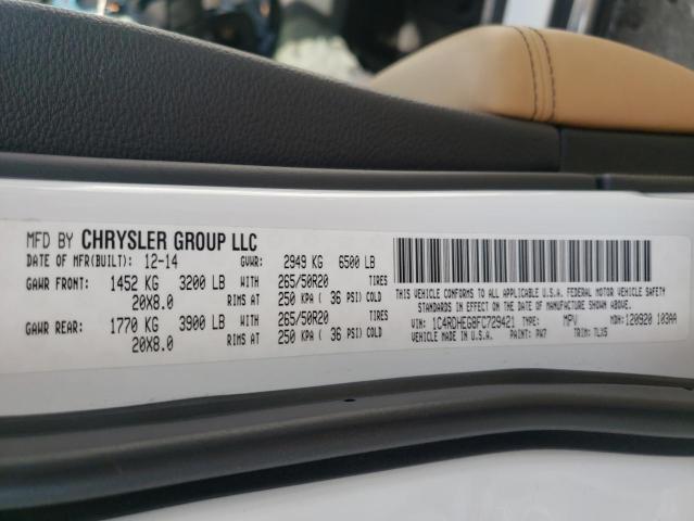 Photo 10 from auction – 2015 DODGE DURANGO CI with VIN 1C4RDHEG8FC729421