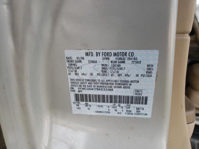 Photo 10 from auction – 2008 FORD ESCAPE LIM with VIN 1FMCU04178KE53368