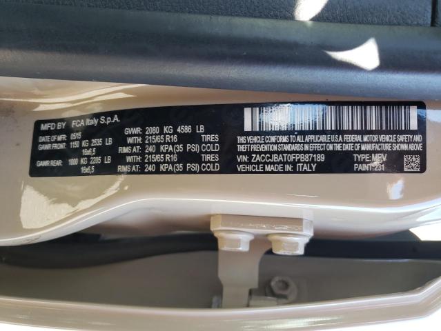 Photo 10 from auction – 2015 JEEP RENEGADE S with VIN ZACCJBAT0FPB87189