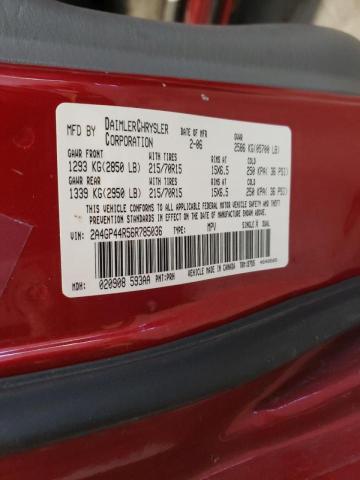 Photo 10 from auction – 2006 CHRYSLER TOWN & COU with VIN 2A4GP44R56R785036