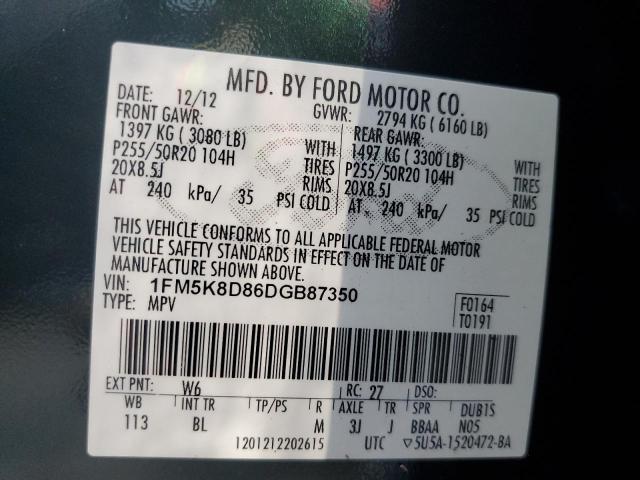 Photo 10 from auction – 2013 FORD EXPLORER X with VIN 1FM5K8D86DGB87350