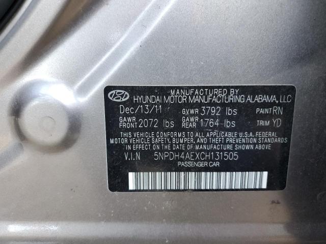Photo 10 from auction – 2012 HYUNDAI ELANTRA GL with VIN 5NPDH4AEXCH131505