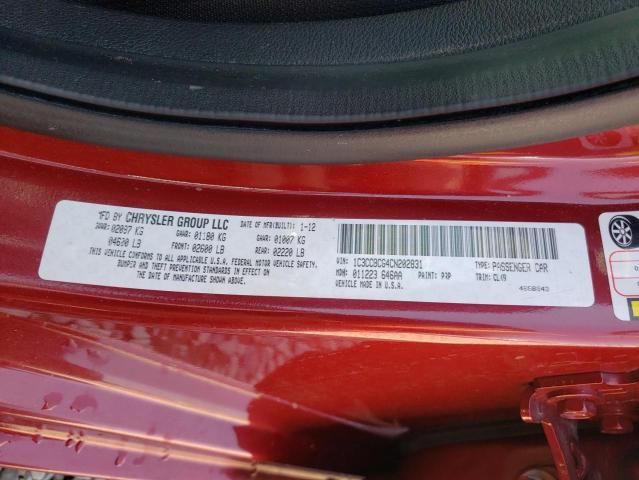 Photo 10 from auction – 2012 CHRYSLER 200 LIMITE with VIN 1C3CCBCG4CN202831