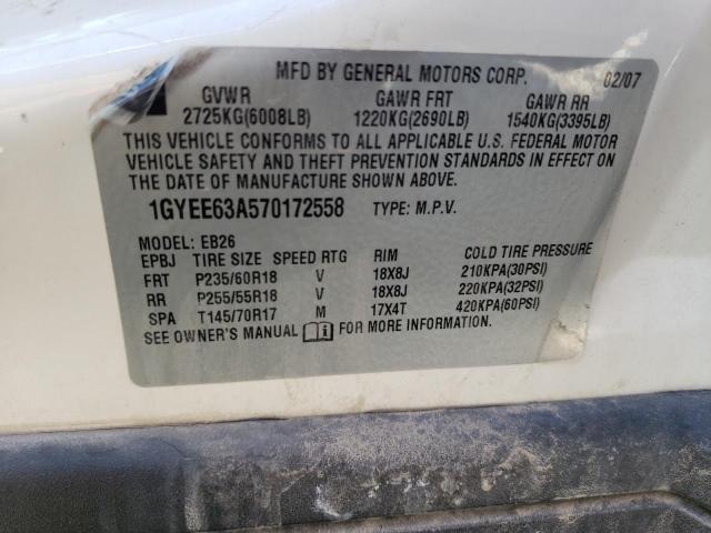 Photo 10 from auction – 2007 CADILLAC SRX with VIN 1GYEE63A570172558