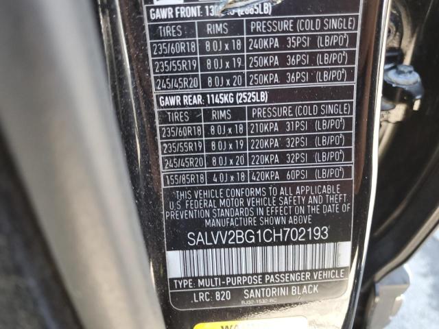 Photo 10 from auction – 2012 LAND ROVER RANGE ROVE with VIN SALVV2BG1CH702193