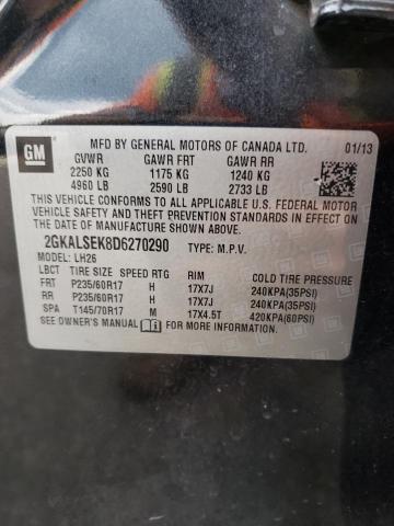 Фото 10 с аукциона – 2013 GMC TERRAIN SL с VIN 2GKALSEK8D6270290