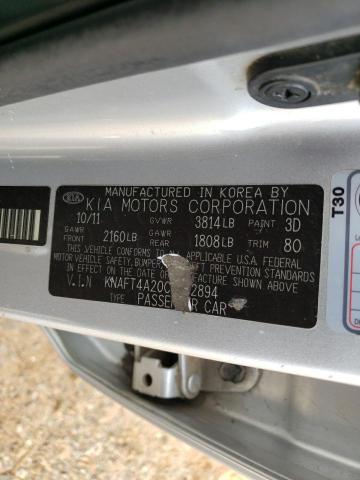 Photo 10 from auction – 2012 KIA FORTE LX with VIN KNAFT4A20C5532894
