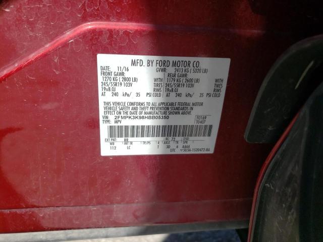 Photo 10 from auction – 2017 FORD EDGE TITAN with VIN 2FMPK3K98HBB05350