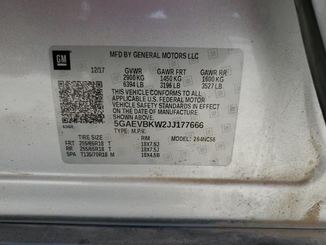 Photo 10 from auction – 2018 BUICK ENCLAVE PR with VIN 5GAEVBKW2JJ177666