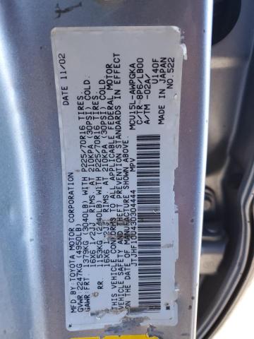 Photo 10 from auction – 2003 LEXUS RX 300 with VIN JTJHF10U430304444