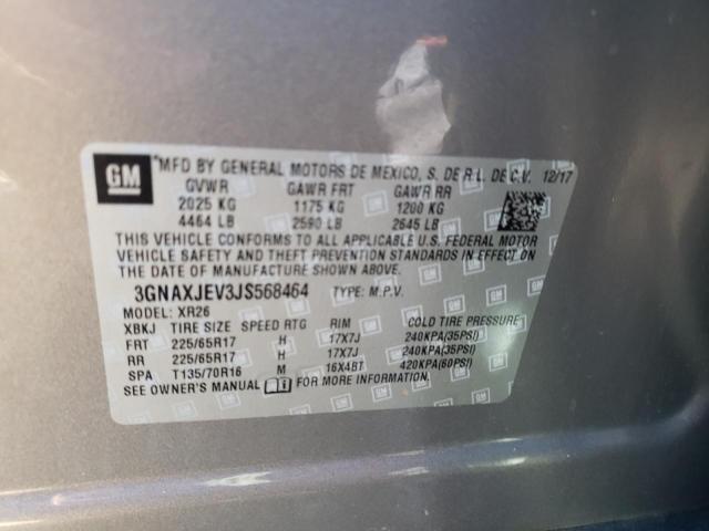 Zdjęcie 10 z aukcji – 2018 CHEVROLET EQUINOX LT z VIN 3GNAXJEV3JS568464