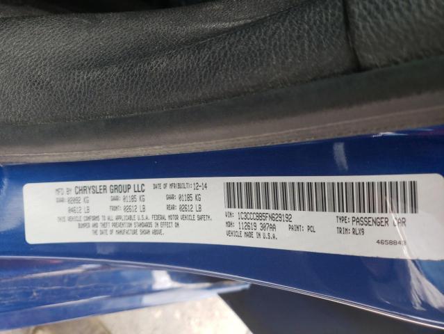 Photo 10 from auction – 2015 CHRYSLER 200 S with VIN 1C3CCCBB5FN629192