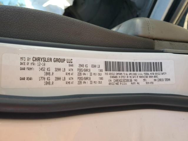 Photo 10 from auction – 2011 DODGE DURANGO CR with VIN 1D4RE4GG1BC599188
