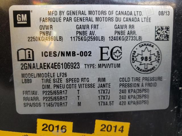 Photo 10 from auction – 2014 CHEVROLET EQUINOX LS with VIN 2GNALAEK4E6106923