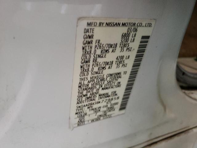 Photo 10 from auction – 2006 NISSAN ARMADA SE with VIN 5N1AA08A56N729858