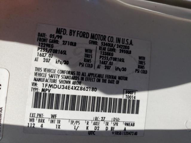 Foto 10 de la subasta – 1999 FORD EXPLORER con VIN 1FMDU34E4XZB62180