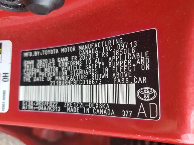 Photo 10 from auction – 2014 TOYOTA COROLLA L with VIN 2T1BURHE9EC018673