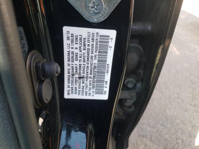 Photo 10 from auction – 2013 HONDA CIVIC EX with VIN 19XFB2F86DE275611