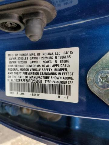 Photo 10 from auction – 2015 HONDA CIVIC EX with VIN 19XFB2F88FE255038