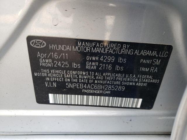 Photo 10 from auction – 2011 HYUNDAI SONATA with VIN 5NPEB4AC6BH285289