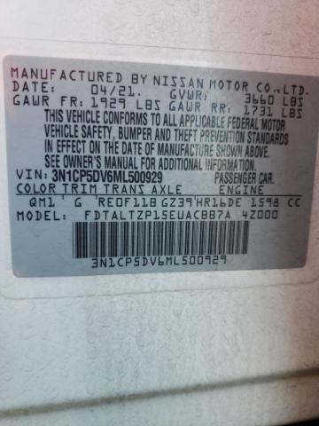 Photo 10 from auction – 2021 NISSAN KICKS SR with VIN 3N1CP5DV6ML500929