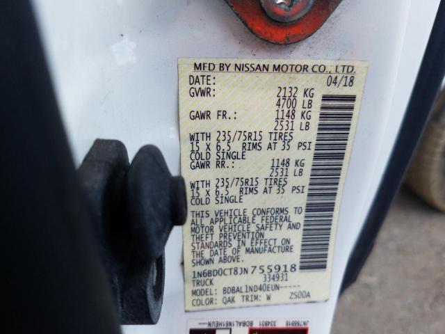 Photo 10 from auction – 2018 NISSAN FRONTIER S with VIN 1N6BD0CT8JN755918