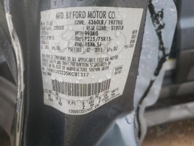 Photo 10 from auction – 2005 FORD ESCAPE XLS with VIN 1FMYU02Z35KC81317