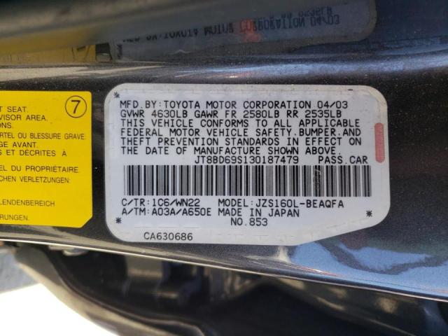 Photo 10 from auction – 2003 LEXUS GS 300 with VIN JT8BD69S130187479