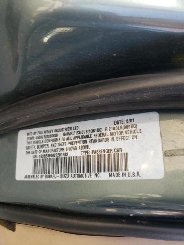 Photo 10 from auction – 2002 SUBARU LEGACY OUT with VIN 4S3BE896627201783