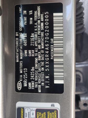 Photo 10 from auction – 2013 KIA OPTIMA SX with VIN 5XXGR4A67DG200005