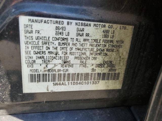 Photo 10 from auction – 2004 NISSAN ALTIMA BAS with VIN 1N4AL11D54C101337