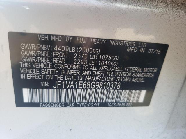 Photo 10 from auction – 2016 SUBARU WRX PREMIU with VIN JF1VA1E68G9810378