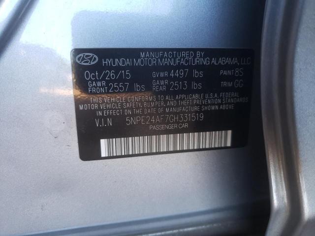 Photo 10 from auction – 2016 HYUNDAI SONATA SE with VIN 5NPE24AF7GH331519