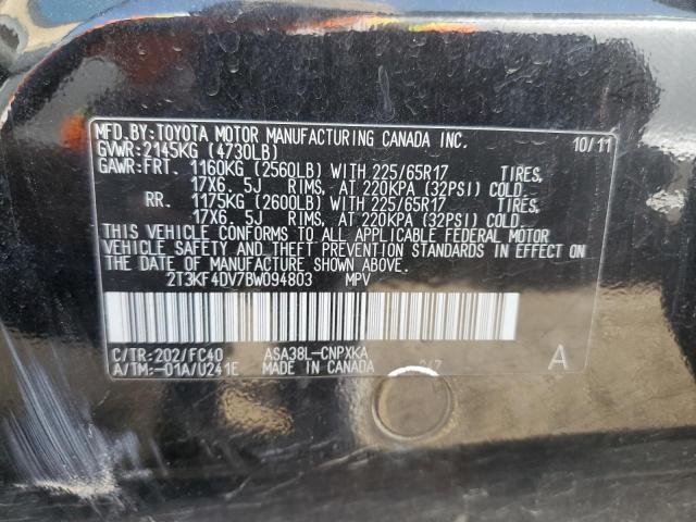 Photo 10 from auction – 2011 TOYOTA RAV4 with VIN 2T3KF4DV7BW094803