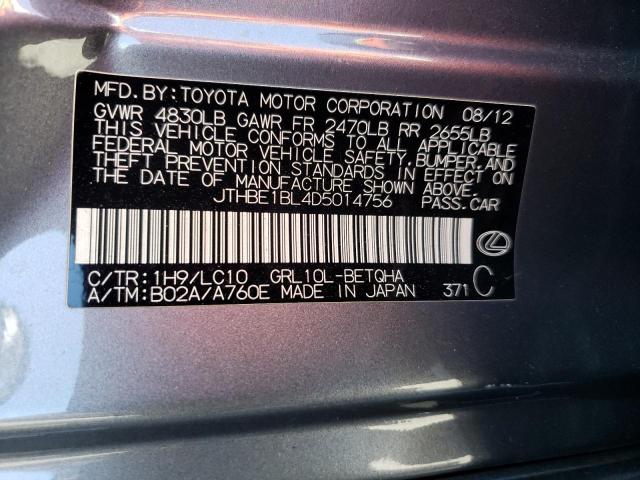Photo 10 from auction – 2013 LEXUS GS 350 with VIN JTHBE1BL4D5014756
