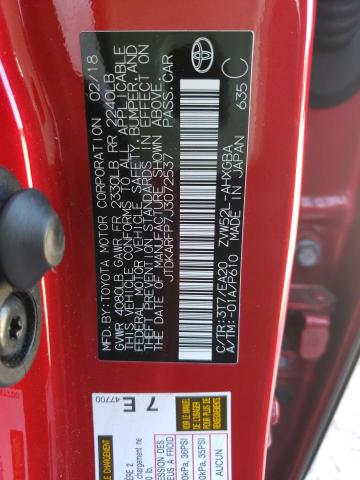 Photo 10 from auction – 2018 TOYOTA PRIUS PRIM with VIN JTDKARFP7J3072537