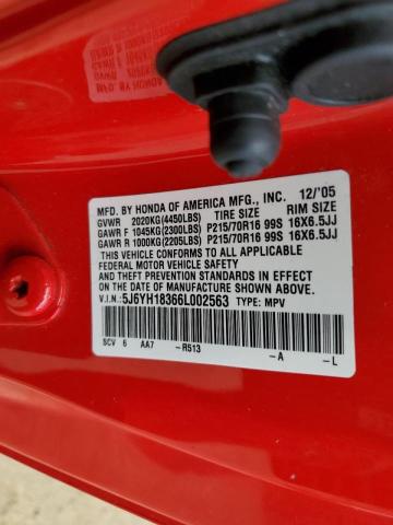 Photo 10 from auction – 2006 HONDA ELEMENT LX with VIN 5J6YH18366L002563