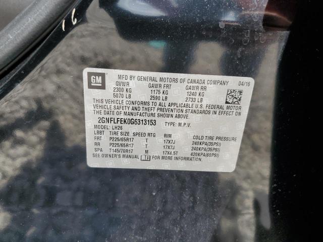 Photo 10 from auction – 2016 CHEVROLET EQUINOX LT with VIN 2GNFLFEK0G6313153