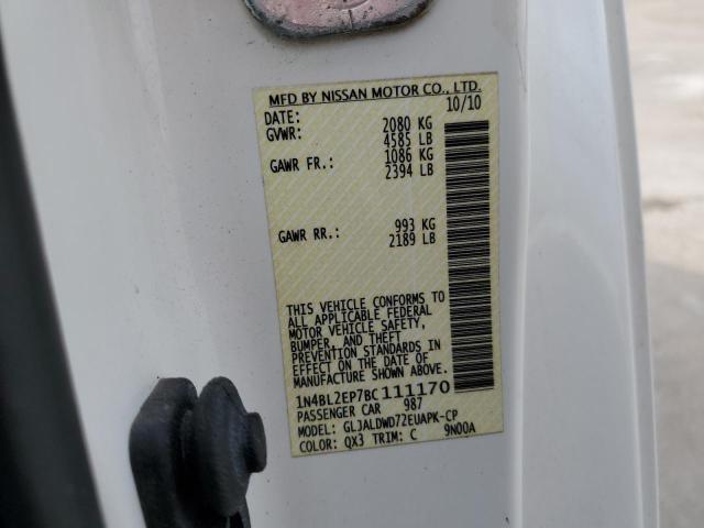 Photo 10 from auction – 2011 NISSAN ALTIMA SR with VIN 1N4BL2EP7BC111170