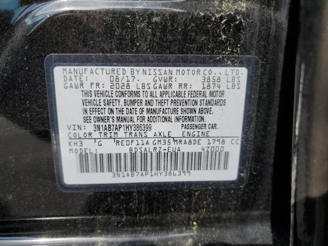 Photo 10 from auction – 2017 NISSAN SENTRA S with VIN 3N1AB7AP1HY386399