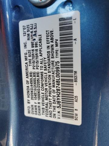 Photo 10 from auction – 2008 HONDA ELEMENT EX with VIN 5J6YH28748L009975