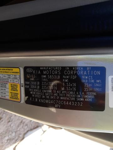 Photo 10 from auction – 2012 KIA SEDONA LX with VIN KNDMG4C70C6443232
